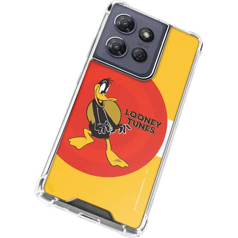 Looney Tunes Daffy Duck Yellow Stripes Moto G Power 5G (2025) Clear Case