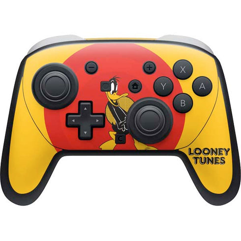 Looney Tunes Daffy Duck Yellow Stripes Nintendo Switch 2 (2025) Pro Controller Skin