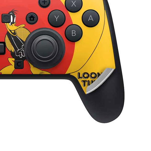 Looney Tunes Daffy Duck Yellow Stripes Nintendo Switch 2 (2025) Pro Controller Skin
