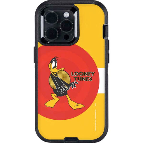 Looney Tunes Daffy Duck Yellow Stripes Otterbox Defender iPhone Skin