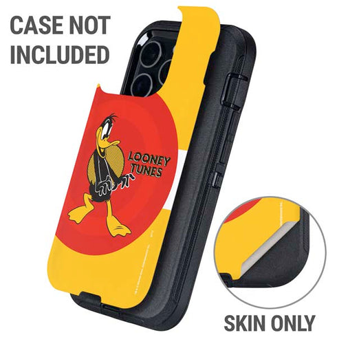 Looney Tunes Daffy Duck Yellow Stripes Otterbox Defender iPhone Skin