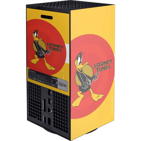 Looney Tunes Daffy Duck Yellow Stripes XBox Series X Digital Edition Console Skin
