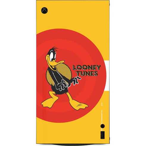 Looney Tunes Daffy Duck Yellow Stripes XBox Series X Digital Edition Console Skin