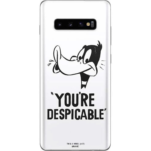 Looney Tunes Daffy Duck Youre Despicable Galaxy S10 Plus Skin