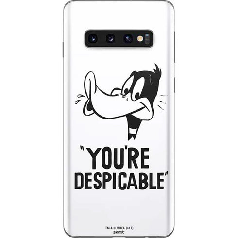 Looney Tunes Daffy Duck Youre Despicable Galaxy S10 Skin