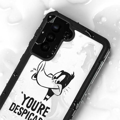 Looney Tunes Daffy Duck Youre Despicable Galaxy S24 Plus Waterproof Case