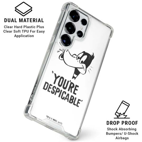 Looney Tunes Daffy Duck Youre Despicable Galaxy S25 Ultra Clear Case