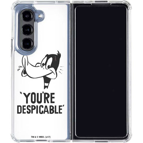 Looney Tunes Daffy Duck Youre Despicable Galaxy Z Fold5 5G Clear Case