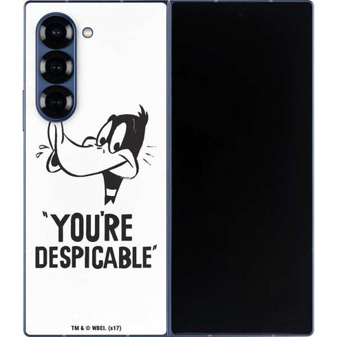 Looney Tunes Daffy Duck Youre Despicable Galaxy Z Fold6 Skin