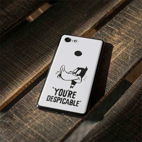 Looney Tunes Daffy Duck Youre Despicable Google Pixel 3 Skin
