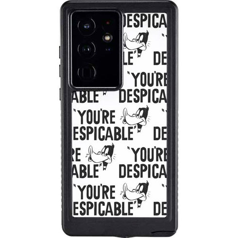Looney Tunes Daffy Duck Youre Despicable Grid Galaxy S24 Ultra Waterproof Case