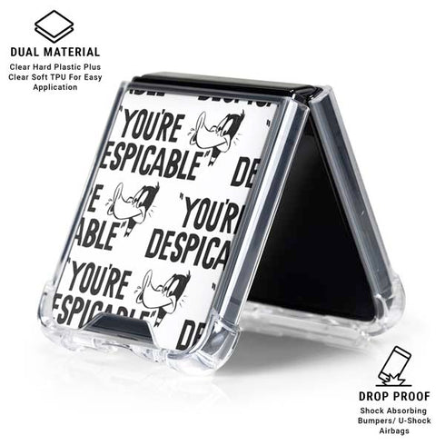Looney Tunes Daffy Duck Youre Despicable Grid Galaxy Z Flip6 Clear Case