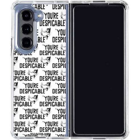 Looney Tunes Daffy Duck Youre Despicable Grid Galaxy Z Fold5 5G Clear Case