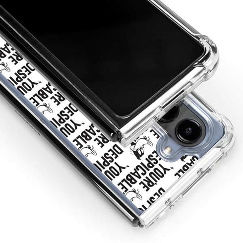 Looney Tunes Daffy Duck Youre Despicable Grid Galaxy Z Fold5 5G Clear Case