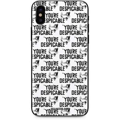 Looney Tunes Daffy Duck Youre Despicable Grid iPhone XS Skin