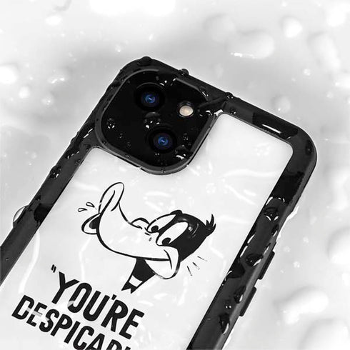 Looney Tunes Daffy Duck Youre Despicable iPhone 15 Plus Waterproof Case