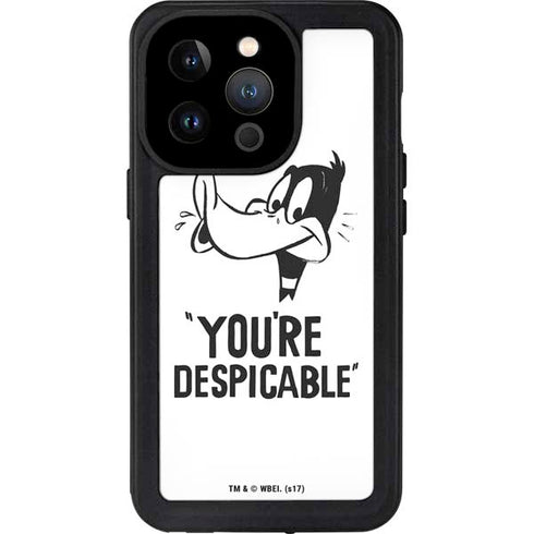 Looney Tunes Daffy Duck Youre Despicable iPhone 15 Pro Waterproof Case