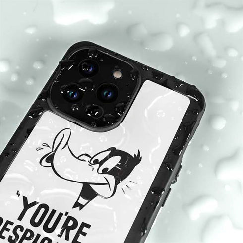 Looney Tunes Daffy Duck Youre Despicable iPhone 15 Pro Waterproof Case