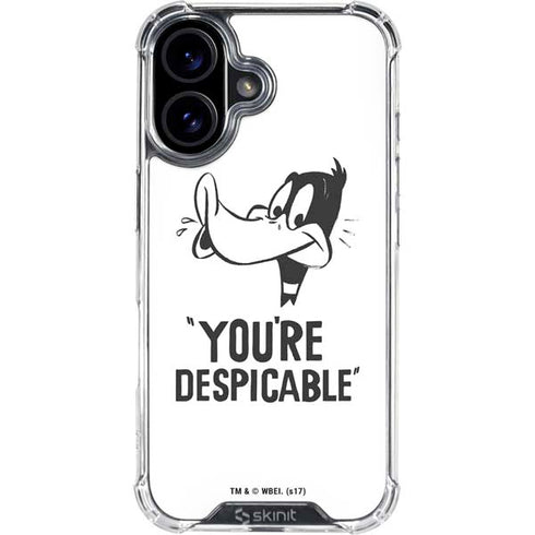 Looney Tunes Daffy Duck Youre Despicable iPhone 16 Plus Clear Case