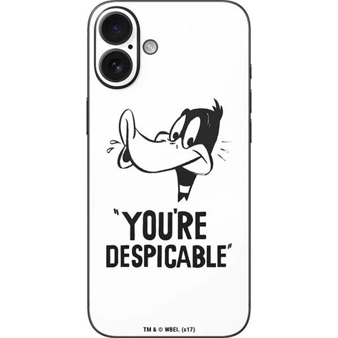 Looney Tunes Daffy Duck Youre Despicable iPhone 16 Plus Skin