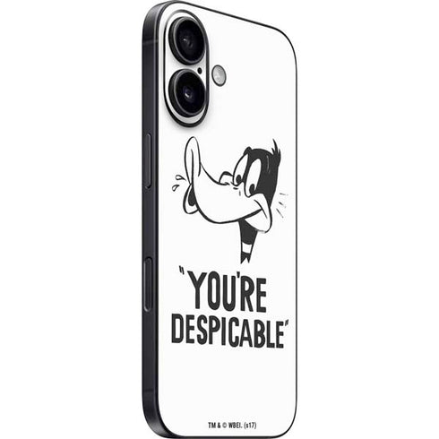 Looney Tunes Daffy Duck Youre Despicable iPhone 16 Plus Skin