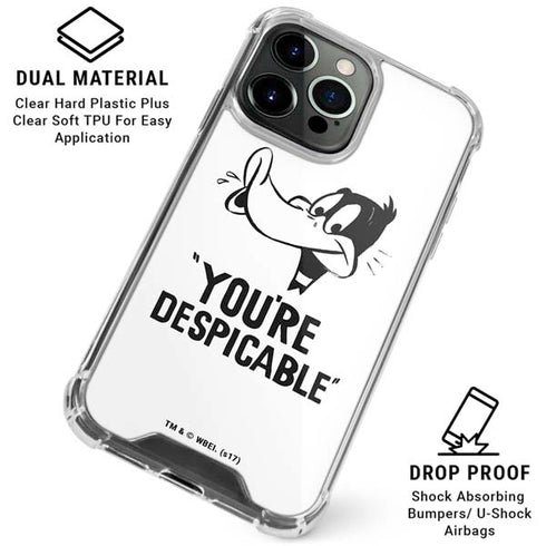 Looney Tunes Daffy Duck Youre Despicable iPhone 16 Pro Clear Case