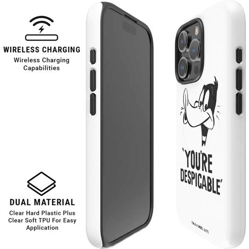 Looney Tunes Daffy Duck Youre Despicable iPhone 16 Pro Magsafe Impact Case