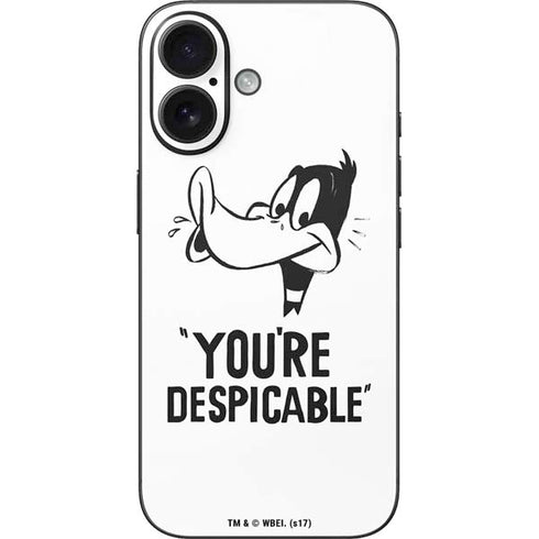Looney Tunes Daffy Duck Youre Despicable iPhone 16 Skin