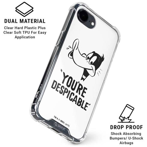 Looney Tunes Daffy Duck Youre Despicable iPhone 16e Clear Case