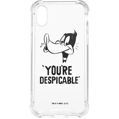 Looney Tunes Daffy Duck Youre Despicable iPhone XS Clear Case