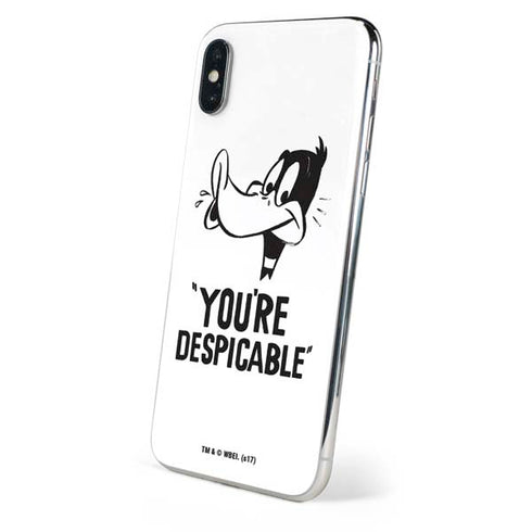 Looney Tunes Daffy Duck Youre Despicable iPhone XS Skin