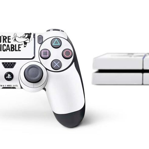 Looney Tunes Daffy Duck Youre Despicable PS4 Console and Controller Bundle Skin
