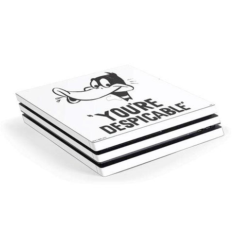 Looney Tunes Daffy Duck Youre Despicable PS4 Pro Console Skin