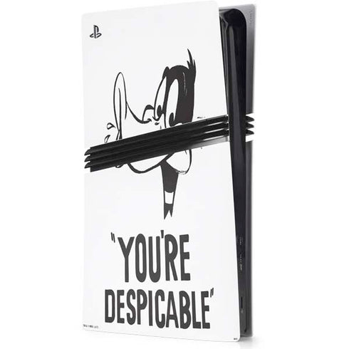 Looney Tunes Daffy Duck Youre Despicable PS5 Pro Console Skin
