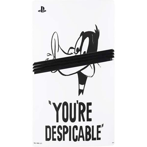 Looney Tunes Daffy Duck Youre Despicable PS5 Pro Console Skin