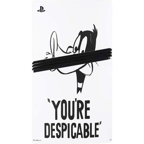 Looney Tunes Daffy Duck Youre Despicable PS5 Pro Disk Console Skin