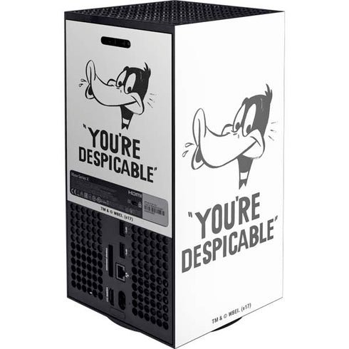 Looney Tunes Daffy Duck Youre Despicable XBox Series X Digital Edition Console Skin