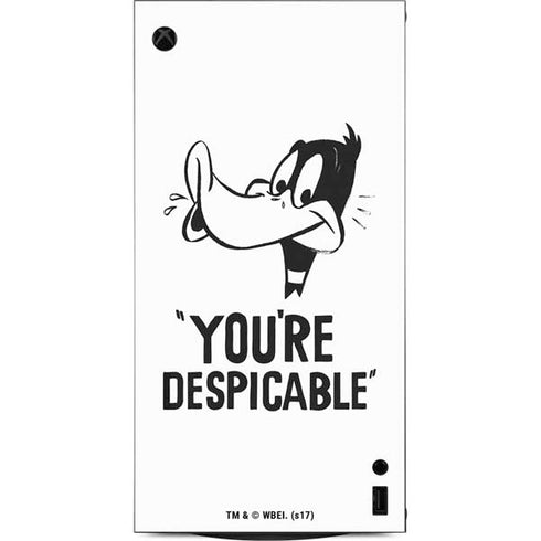 Looney Tunes Daffy Duck Youre Despicable XBox Series X Digital Edition Console Skin