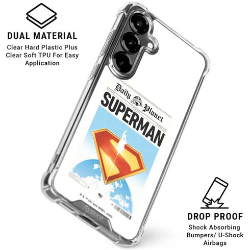 Superman 2025 Daily Planet Superman Cover Galaxy S26 Plus Clear Case
