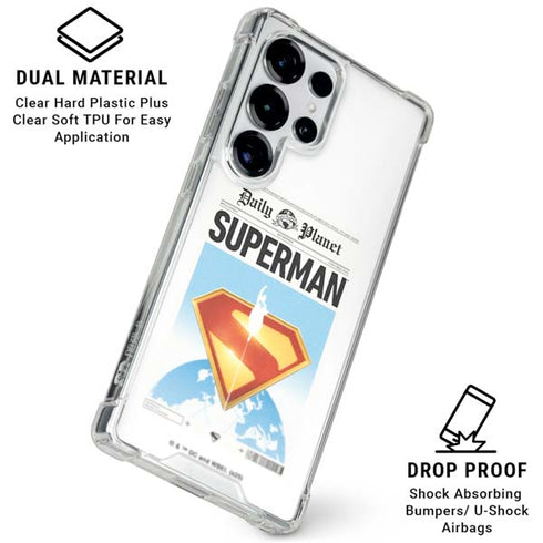 Superman 2025 Daily Planet Superman Cover Galaxy S26 Ultra Clear Case