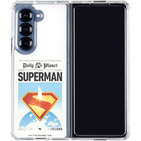 Superman 2025 Daily Planet Superman Cover Galaxy Z Fold7 Clear Case