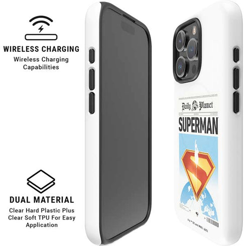 Superman 2025 Daily Planet Superman Cover iPhone 16 Pro Max Magsafe Impact Case