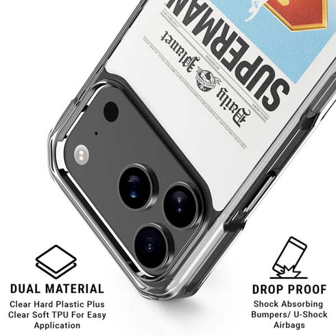 Superman 2025 Daily Planet Superman Cover iPhone 17 Pro Clear Case