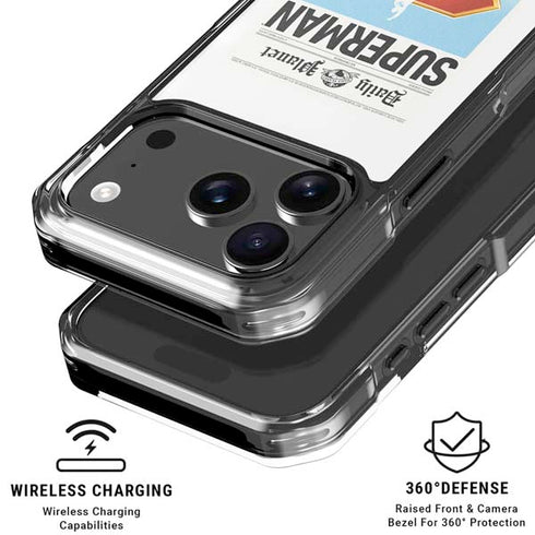Superman 2025 Daily Planet Superman Cover iPhone 18 Pro Clear Case
