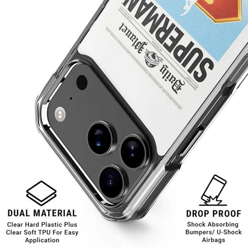 Superman 2025 Daily Planet Superman Cover iPhone 18 Pro Clear Case