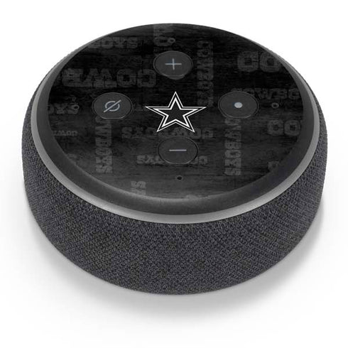 NFL Dallas Cowboys Black & White Amazon Echo Dot Skin