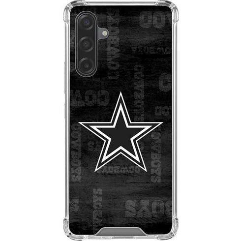 NFL Dallas Cowboys Black & White Galaxy A17 Clear Case