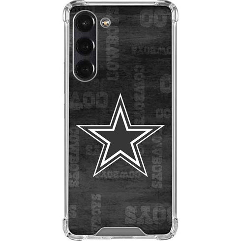 NFL Dallas Cowboys Black & White Galaxy S24 FE Clear Case
