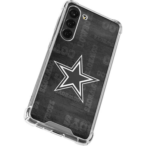 NFL Dallas Cowboys Black & White Galaxy S24 FE Clear Case