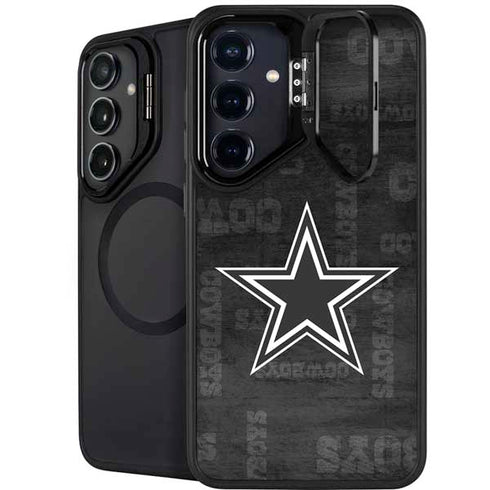 NFL Dallas Cowboys Black & White Galaxy S24 Plus Kickstand Case
